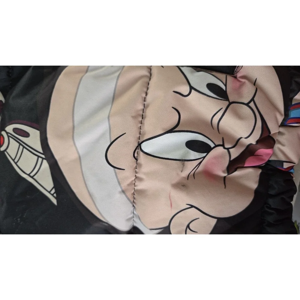 Space Jam Tune Squad Kids Puffer Jacket Hooded Looney Tunes Full Zip Size 10 12 - Picture 10 of 10